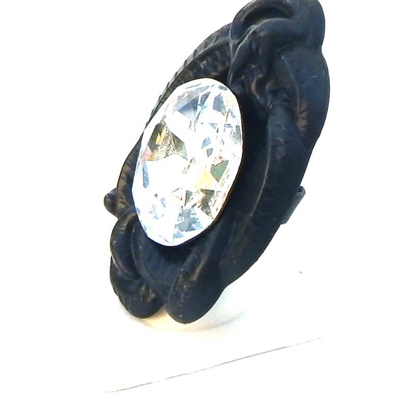 GASOLINE GLAMOUR FORTUNE TELLER CRYSTAL MAXI ROUND RING - Picture 2 of 3